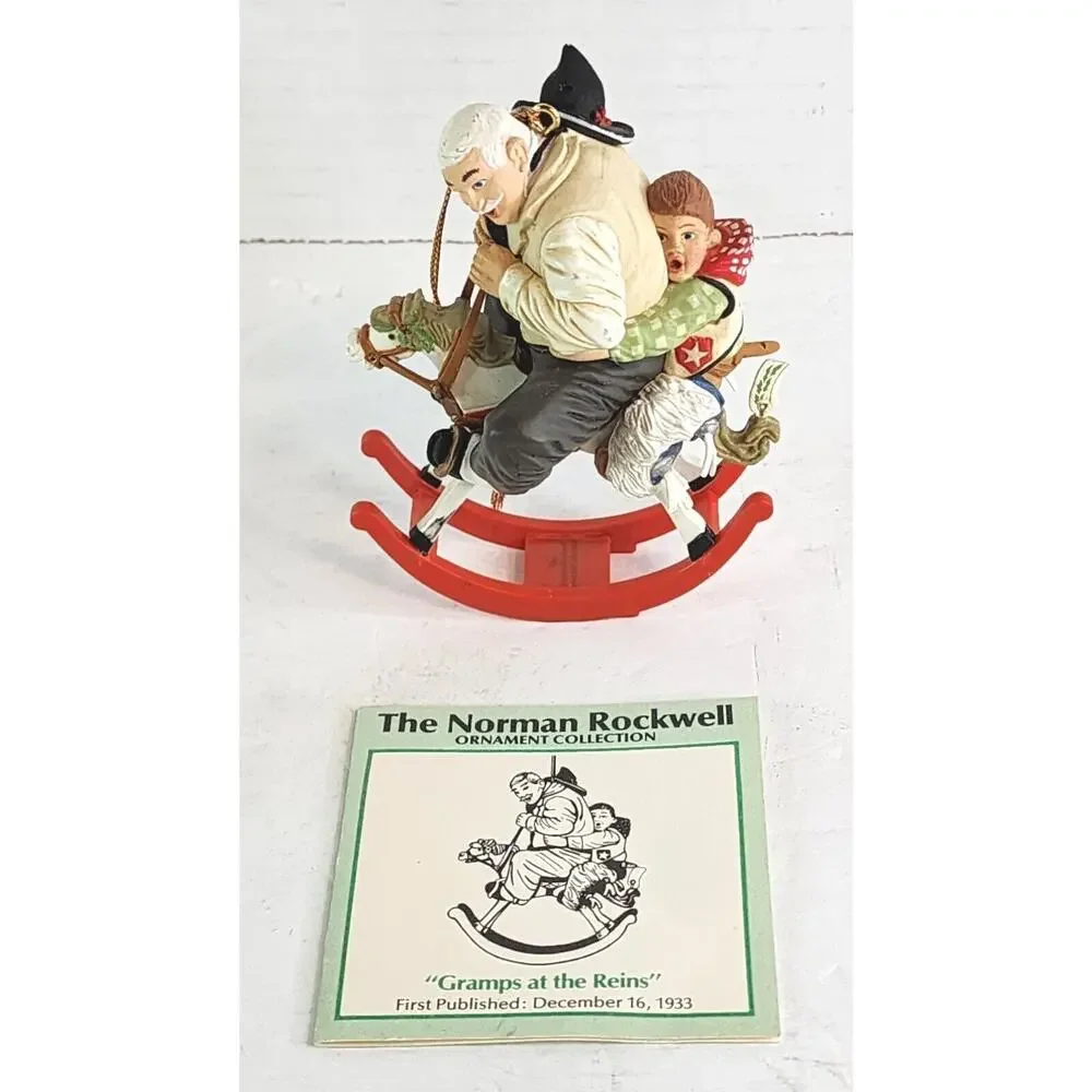 Norman Rockwell Ornament Collection GRAMPS AT THE REINS 1987 Christmas Club